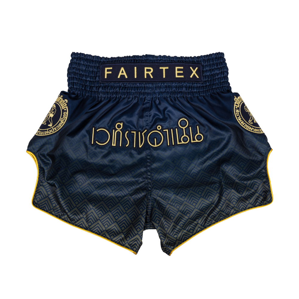 Fairtex x Rajadamnern Muay Thai Shorts - Navy Blue/Gold BS-RAJ03