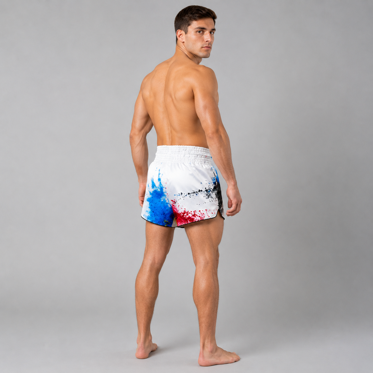กางเกงมวยไทย Fairtex Muay Thai Shorts - BS1937 White Acid Jazz