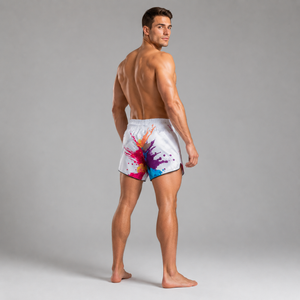 กางเกงมวยไทย Fairtex Muay Thai Shorts - BS1939 White Funky Soul