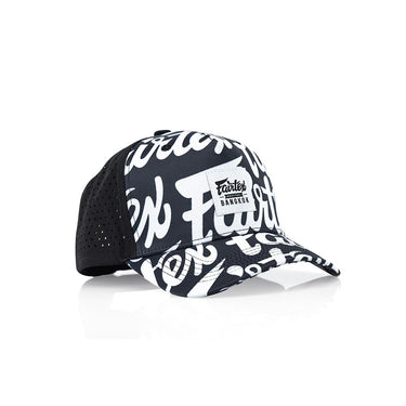 Fairtex Trucker Cap - Black/White with white graphic