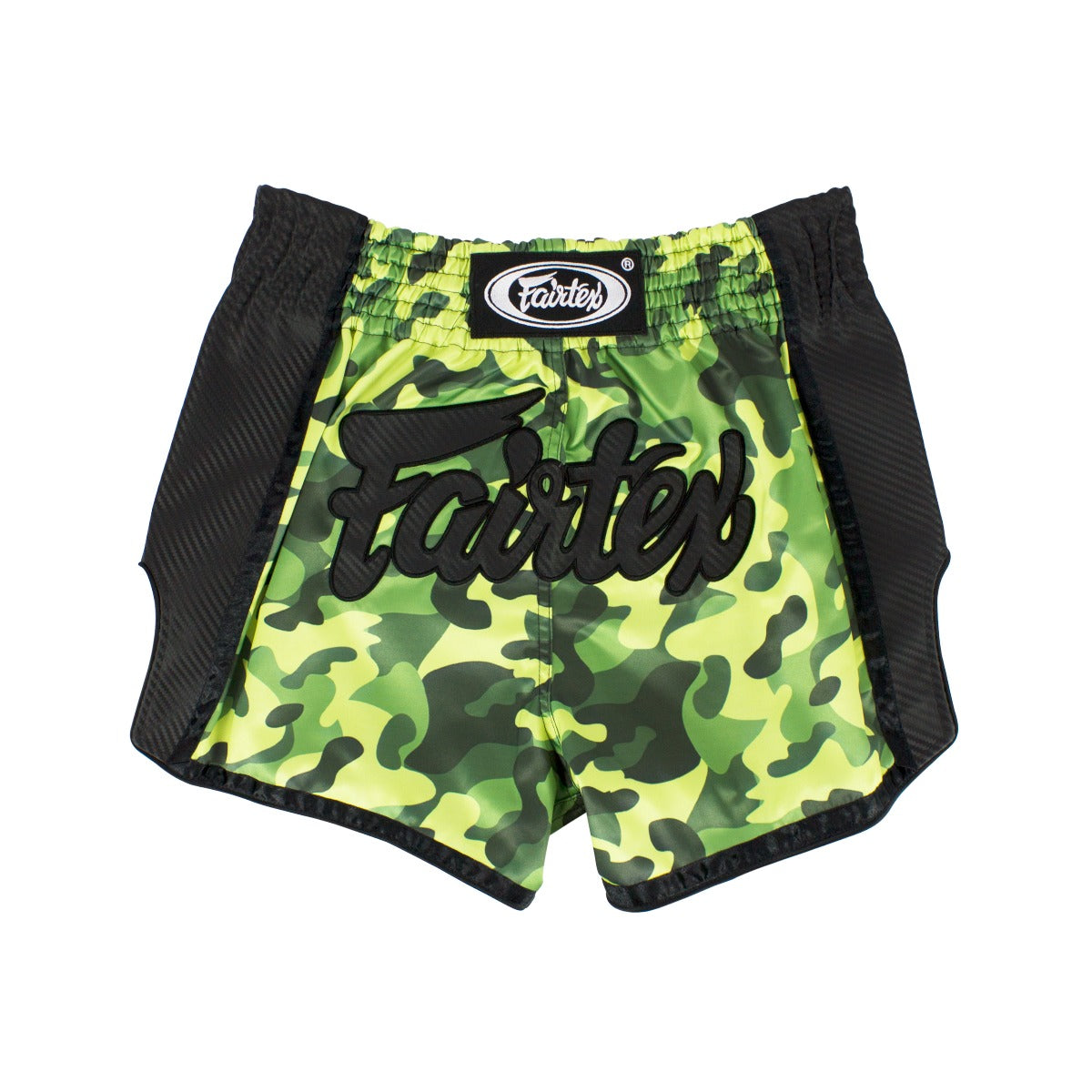 กางเกงมวยไทยขาสั้น - BS1710 Camo สีเขียว