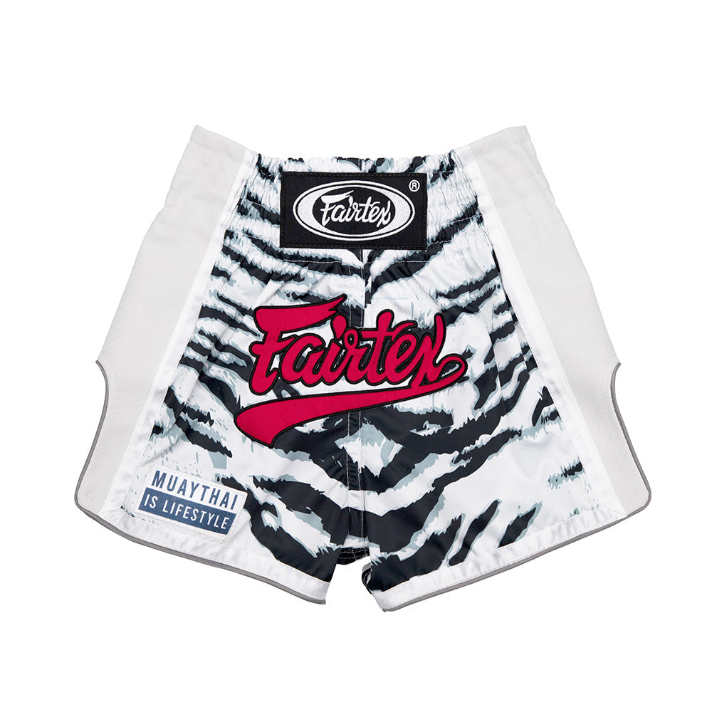 กางเกงชกมวยเด็ก Fairtex - BSK2103 "เสือขาว"