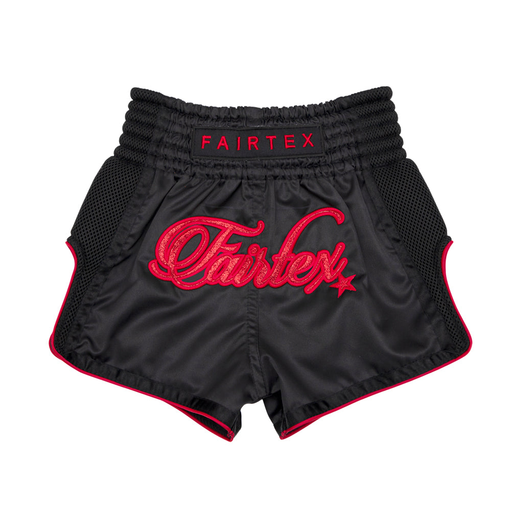 กางเกงชกมวยสำหรับเด็ก Fairtex - BSK2104 "Midnight Red"