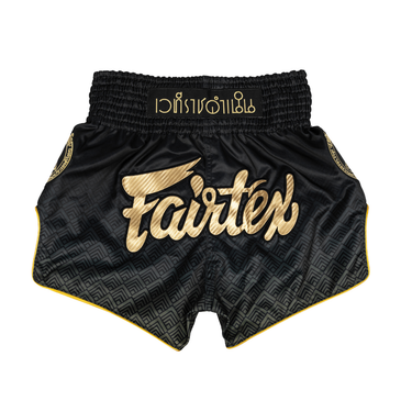 Fairtex x Rajadamnern Muay Thai Shorts - Black/Gold BS-RAJ04