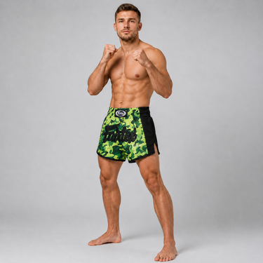 Muay Thai Shorts - BS1710 Green Camo