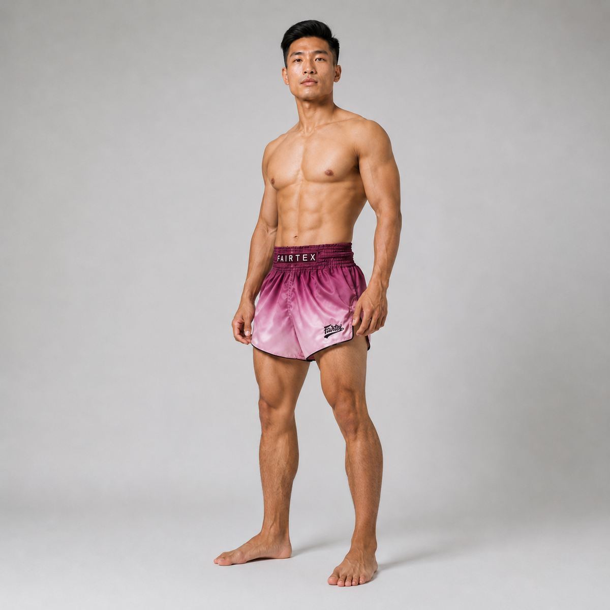 กางเกงมวยไทย - BS1904 FADE (MAROON)