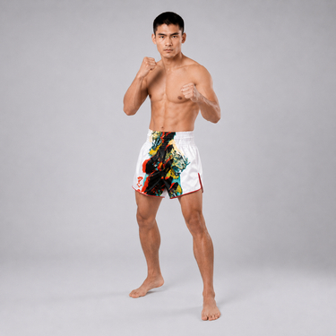 Fairtex Muay Thai Shorts - BS1908 Satoru Collection White