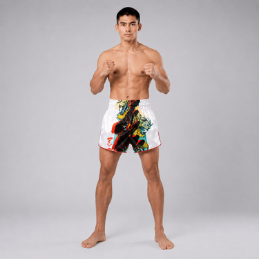 Fairtex Muay Thai Shorts - BS1908 Satoru Collection White