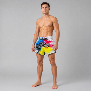 กางเกงมวยไทย Fairtex Muay Thai Shorts - BS1937 White Acid Jazz