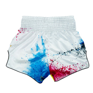 กางเกงมวยไทย Fairtex Muay Thai Shorts - BS1937 White Acid Jazz