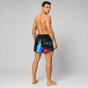 กางเกงมวยไทย Fairtex Muay Thai Shorts - BS1938 Black Acid Jazz