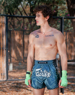 Fairtex Kickboxing Shorts - Arokaya Special - Teal Phantom
