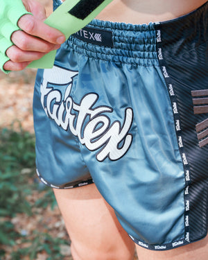 Fairtex Kickboxing Shorts - Arokaya Special - Teal Phantom