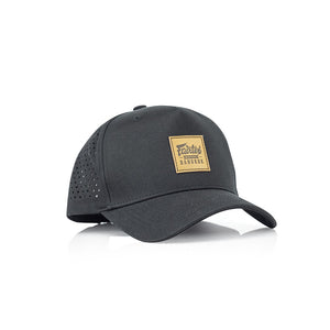 Fairtex Trucker Cap - Black with Leahter Logo