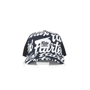 Fairtex Trucker Cap - Black/White with white graphic