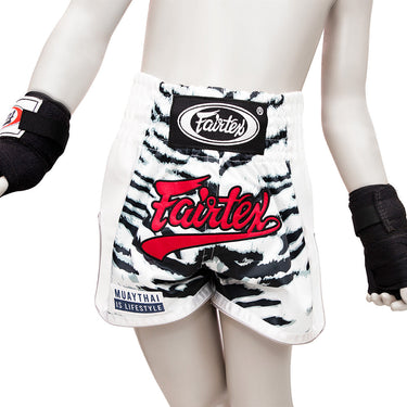 กางเกงชกมวยเด็ก Fairtex - BSK2103 "เสือขาว"