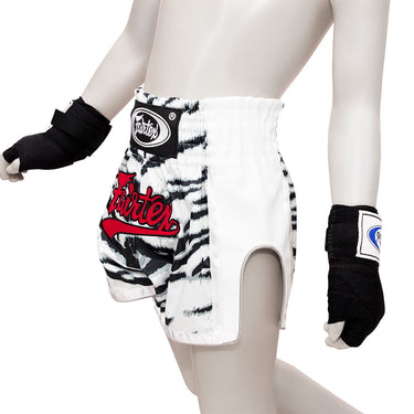 กางเกงชกมวยเด็ก Fairtex - BSK2103 "เสือขาว"