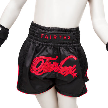 กางเกงชกมวยสำหรับเด็ก Fairtex - BSK2104 "Midnight Red"