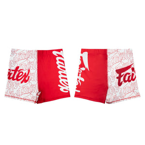 กางเกงขาสั้นผู้หญิง Fairtex Vale Tudo - สีแดง